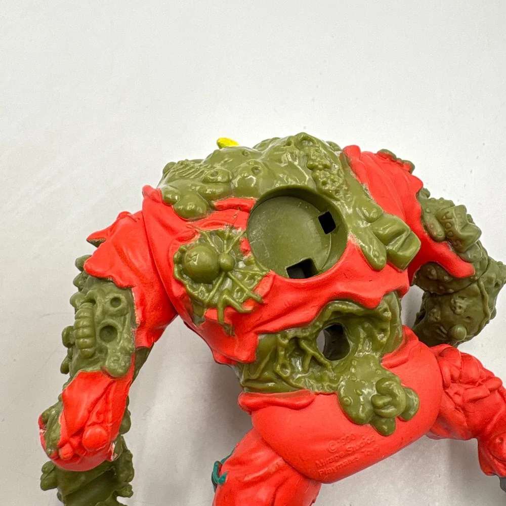 Playmates TMNT Muckman Action Figure 1990 Vintage Mutant Ninja Turtles Green Red